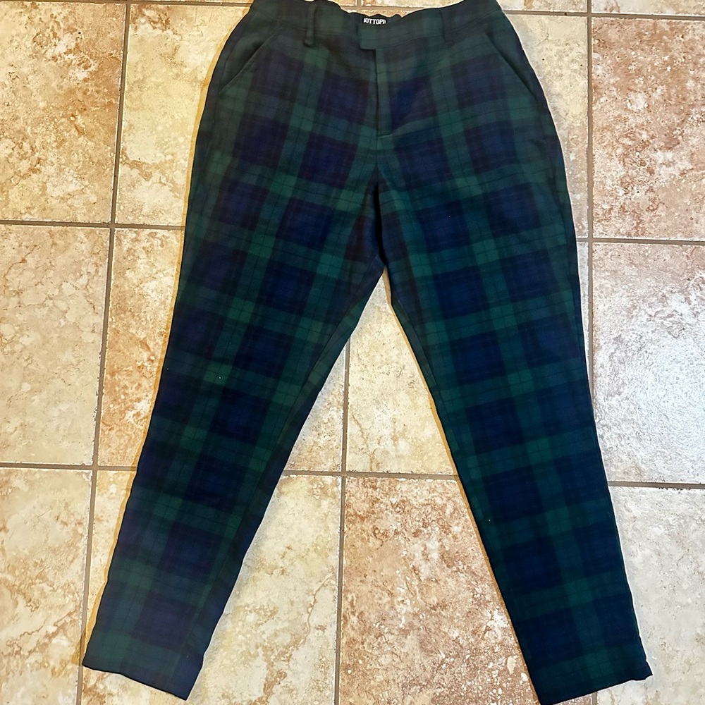 Hot Topic |  Navy and Green Plaid Blackwatch Pants Size Large